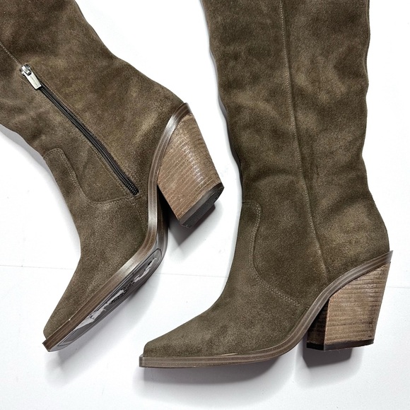 Vince Camuto Afelia Women’s Knee High Suede Leather Boot - Picture 4 of 10